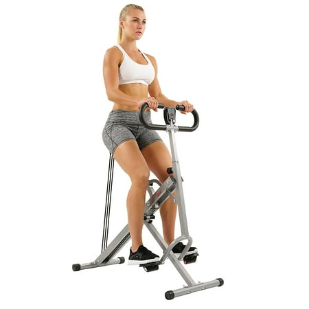 Sunny Health & Fitness Squat Machine Row-N-Ride Trainer for Glutes