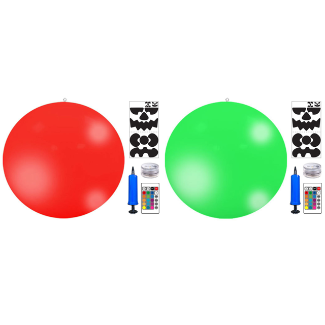 Inflable Halloween 4 Modos 16 Colores Claros para Regalos Fiesta () Rojo
