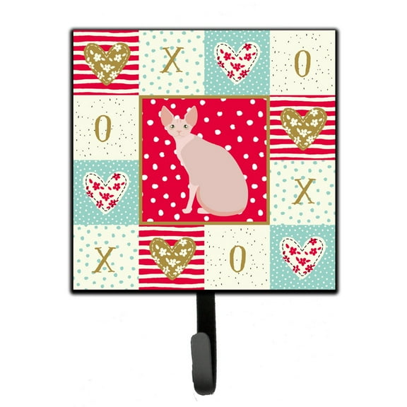 Carolines Treasures CK5795SH4 Sphynx Design2 Cat Love Leash or Key Holder Single Hook multicolor