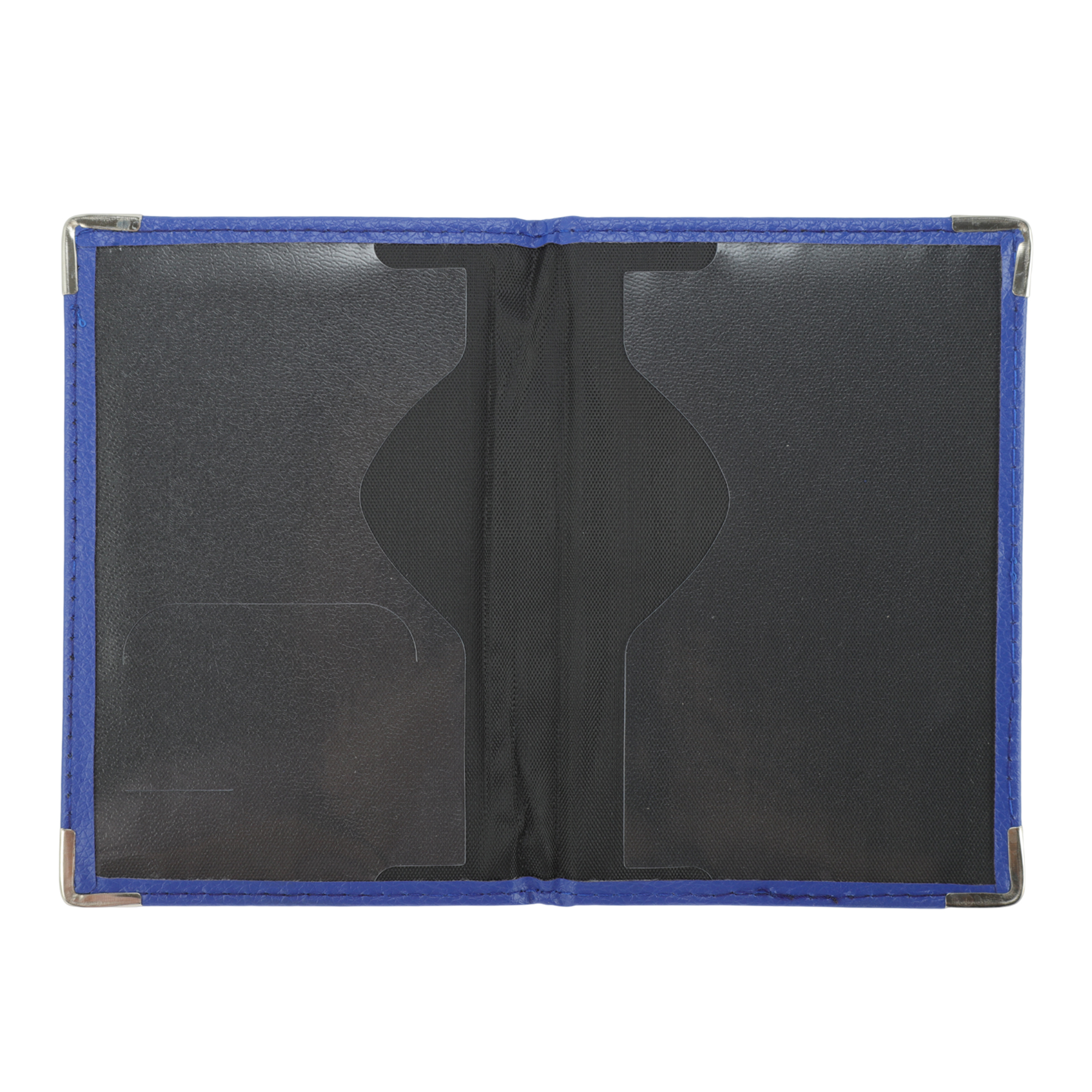 Unique Bargains Metallic Edge Passport Holder 1 Pc Blue