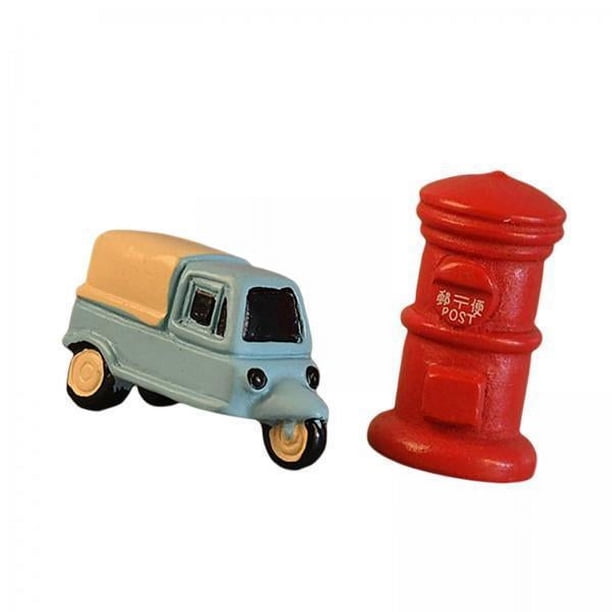 3x Novedad Muebles de Casa de Muñecas Modelo de Coche en Miniatura Artesanía DIY Coleccionable Delicado para Maceta de Automóvil Casa de Muñecas Diseñ 3 piezas