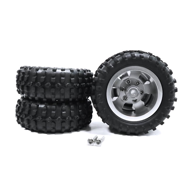 Vogacara 2x1/10 llantas de rueda, pieza de actualización de neumático RC, llantas de rueda de control remoto de plástico resistente al Kits de construcción modelo Titanio