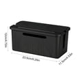 thumbnail image 3 of Large Cable Management Box Desktop Cord Organizer For Power Strip Surge Protector Adapter Hide TV Wires Home Office Black, 3 of 6