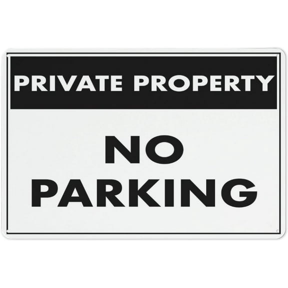 Private Property No Parking Sign 8X12 in Rust Free Aluminum Signs Outdoor Metal Tin Sign For Home Business Yard