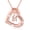 Rose Gold, variant on Heart Initial Necklaces for Women Girls Dainty 14K Gold Plated Cubic Zirconia Letter a-z Personalized Adjustable Jewelry Anniversary Birthday Gifts for Women Wife