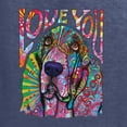 thumbnail image 2 of Colorful Beagle | Dogs Love You | Dean Russo Art Animal Lover Mens Long Sleeve Shirt, Vintage Heather Navy, Large, 2 of 6