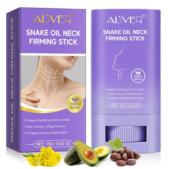 Aliver Lifting & Firming Neck Stick, Snake Oil Firming Stick,Neck Care Cream for Deeply Hydrating & Anti-Wrinkle 15g