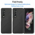thumbnail image 2 of ELEHOLD for Samsung Galaxy Z Fold 4 Slim Folding Case Fiber Pattern Full Body Protection Shockproof Anti-Fingerprint Anti-Scratch Protective Case  for Galaxy Z Fold 4 5G 2022, Black, 2 of 8