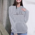 thumbnail image 6 of kayannuo Fall Clothes For Women Men's And Women's Valentine's Day Heart Print Loose Pullover Hooded Sweatshirt Gray, 6 of 9
