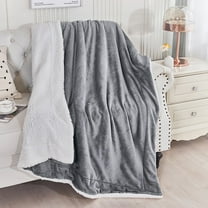 SHENGXINY Weighted Blanket.Thickened Double Layer Fleece Blanket.Flannel Lamb Fleece Blanket Sofa Blanket Warm Fleece Winter Quilt,Home Decor Gray 39.37x27.55in