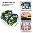 thumbnail image 3 of Tennis Double Layered Insulated Refrigerated Lunch Bag with Two Compartments, Large Capacity, and Handheld Carry - 7.1x11.4x16.1 Inches, 3 of 6