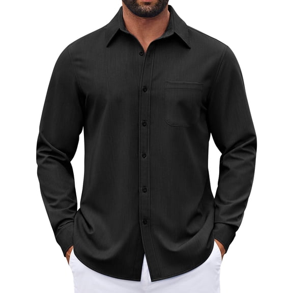 COOFANDY Long Sleeve Shirts for Men Wrinkle Free Button Up Dress Shirts Casual Stylish Office Shirt