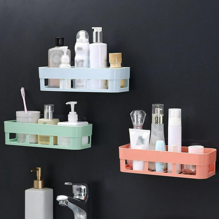 Majestic Ace Shop Clearance! Bathroom Shelves Shower Gel Firm Punch Free Shampoo Bathroom Organizer Wall Mounted Shelves and Supports with Strong Sucker Wall Shelf