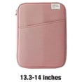 thumbnail image 3 of pitrice 1/2/3 Tablet Sleeve Bag Laptop Pouch Multi Pockets Computer Notebook Keyboard Storage Charging Cable Organizer Office Travel Pink 13.3-14inch 1 Pc, 3 of 6