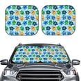 thumbnail image 2 of Kll Cartoon Monster Windshield Sun Shade 2-Piece Foldable Car Front Window Sunshade For Most Sedans Suv Truck - Auto Sun Blocker Visor Protector Blocks Max Uv Rays - Medium, 2 of 7
