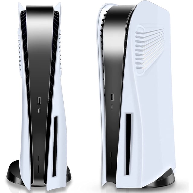Cubiertas mejoradas para la consola PS5 Disc Edition: placa frontal resistente a los golpes con rejillas de ventilación, protección antiarañazos y elegante carcasa de ABS para PlayStation 5