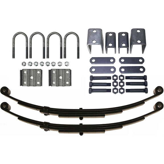 LIBRA 3500lb Single Trailer Axle Suspension Kit Leaf Spring U-bolt & Hanger Kit