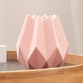 thumbnail image 1 of Maceta hidropónica para plantas suculentas, imitación de origami de cerámica Maceta de flores secas Maceta pequeña para plantas bonsai Pequeño Rosa Macarena florero decorativo, 1 of 7