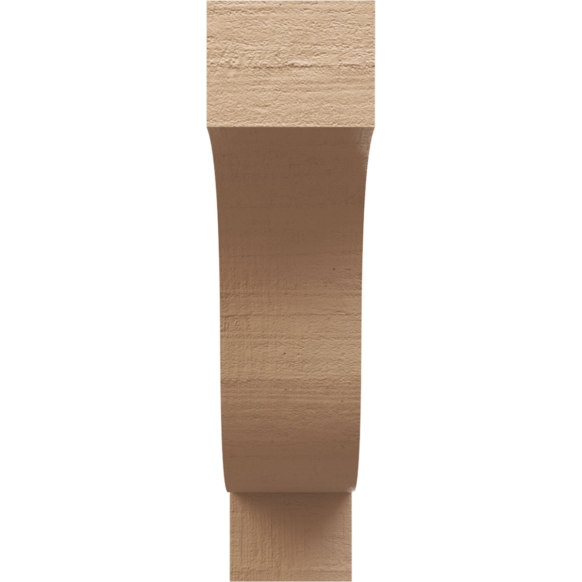 8"W x 32"D x 32"H Thin Newport Rough Cedar Woodgrain TimberThane Corbel, Primed Tan