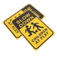 thumbnail image 2 of Slow Down Sign 2pcs Children At Play Sign Kids At Play Yard Sign Child Safety Caution Signs Warning Sign For Street Lawn Neighborhoods, 2 of 8