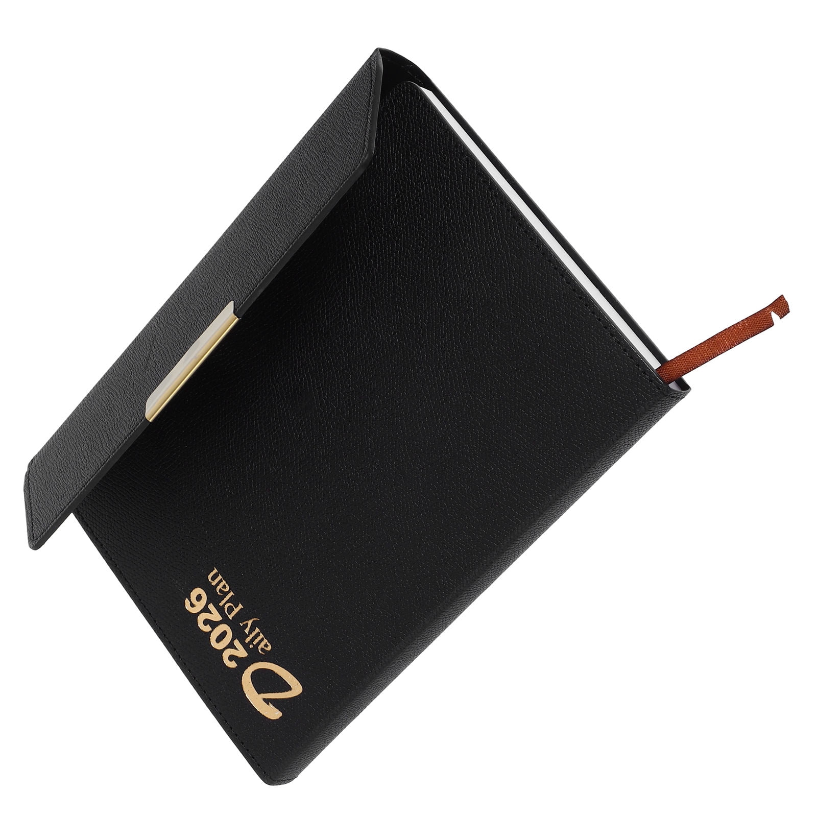 TABLZONE Portable Black Daily Planner Notebook with Monthly Index Thick Paper for Organized Scheduling and Note Taking