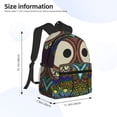 thumbnail image 3 of Goofa Boho Owl Print Casual Backpack for Women Men,Waterproof High School Bookbag,Lightweight Travel Daypack,Classic College Backpack,Laptob Backpack, 3 of 6