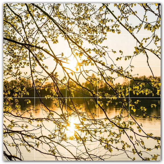 Picture-Tiles.com: Spring Ceramic Tile Wall Mural WAL500951-55XL. 60"W x 60"H using (25) 12" x 12" Ceramic Tiles-Satin Finish