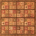 thumbnail image 1 of Ahgly Company Indoor Square Abstract Orange Modern Area Rugs, 7' Square, 1 of 4