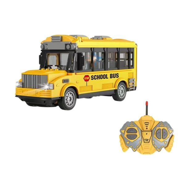 Autobús urbano eléctrico RC modelo 1/30 para niños regalo para niños todas las direcciones autobús escolar amarillo