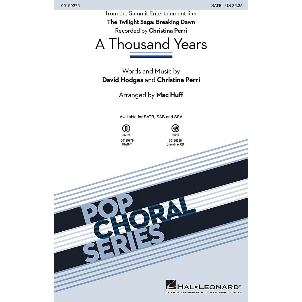 Hal Leonard A Thousand Years Sab By Christina Perri Arranged By Mac Huff Walmart Com Walmart Com Hal Leonard A Thousand Years Sab By Christina Perri Arranged By Mac Huff Walmart Com Walmart Com