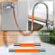 thumbnail image 3 of CHAO Tubo de extensión de espuma Universal con conector, manguera de extensión de rociador de grifo de 360 grados, Flexible y naranja, 20cm, 3 of 4