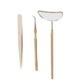 thumbnail image 1 of Kit de pinzas para pestañas juego de pinzas para extensión de pestañas  moleteado de acero inoxidable espejo de vidrio portátil desmontable para salón de belleza ANGGREK Otros, 1 of 8