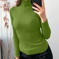thumbnail image 4 of XIAOCHA Womens Sweaters Classic Turtleneck Knit Pullover Sweater Top Fall Versatile Solid Slim Fit Soft Comfortable Casual Blouses, 4 of 5