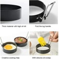 thumbnail image 4 of Egg Ring for Frying Or Shaping Eggs - Round Egg Rings for Cooking Stainless Steel Non Stick Mold Shaper Circles for Fried Egg Professional Egg Maker Molds, 4 of 7