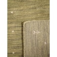 thumbnail image 3 of Rugsotic Carpets Hand Knotted Wool Area Rug 2'6''x10' Green Contemporary Runner Indoor Rug for Living Room, Bedroom Antimicrobial L00535, 3 of 5