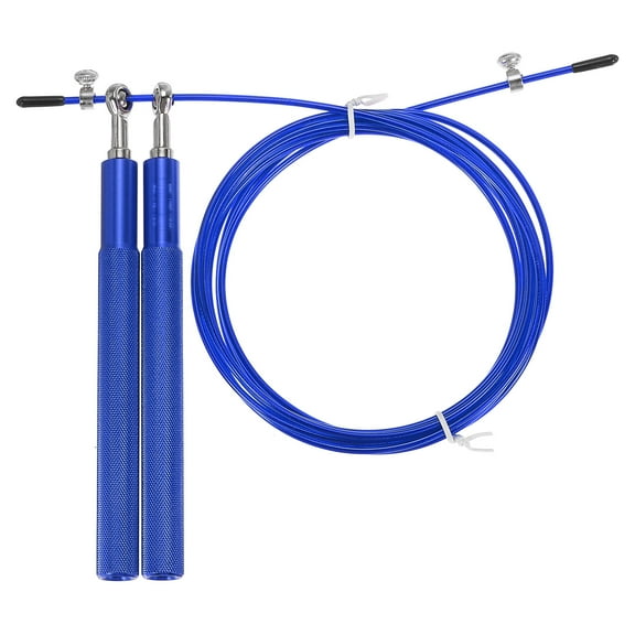 Uxcell Speed Skipping Rope Adjustable Speed Jumping Rope Adults Workout Skipping Rope with 14mm Handle Blue