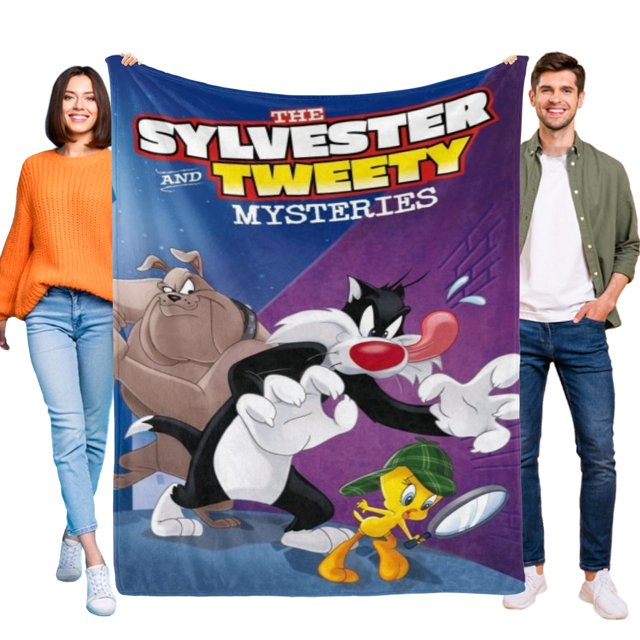 Silvestre y Piolín anti-pilling, suave, ligera, esponjosa y acogedora de lujo para hogar y cocina – Perfecta para niños y adultos,120X180cm