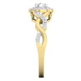 thumbnail image 4 of Dazzlingrock Collection 0.50 Carat (ctw) 10K Round Diamond Split Shank Bridal Halo Engagement Ring 1/2 CT, Yellow Gold, Size 9, 4 of 4