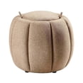 thumbnail image 3 of Convenience Concepts Designs4Comfort Daisy Storage Ottoman with Reversible Tray Lid, Tan Fabric, 3 of 9