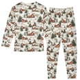 thumbnail image 2 of joogoo Winter House Snowy 2 Piece Long Sleeve Tee and Pants Cotton Pajama Set 5Y, 2 of 7