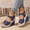 Blue, variant on Women's Peep Toe Wedge Platform Sandals, Plus Size Height Increasing Thick Sole, Trendy Comfortable Casual Summer Footwear Blue 36