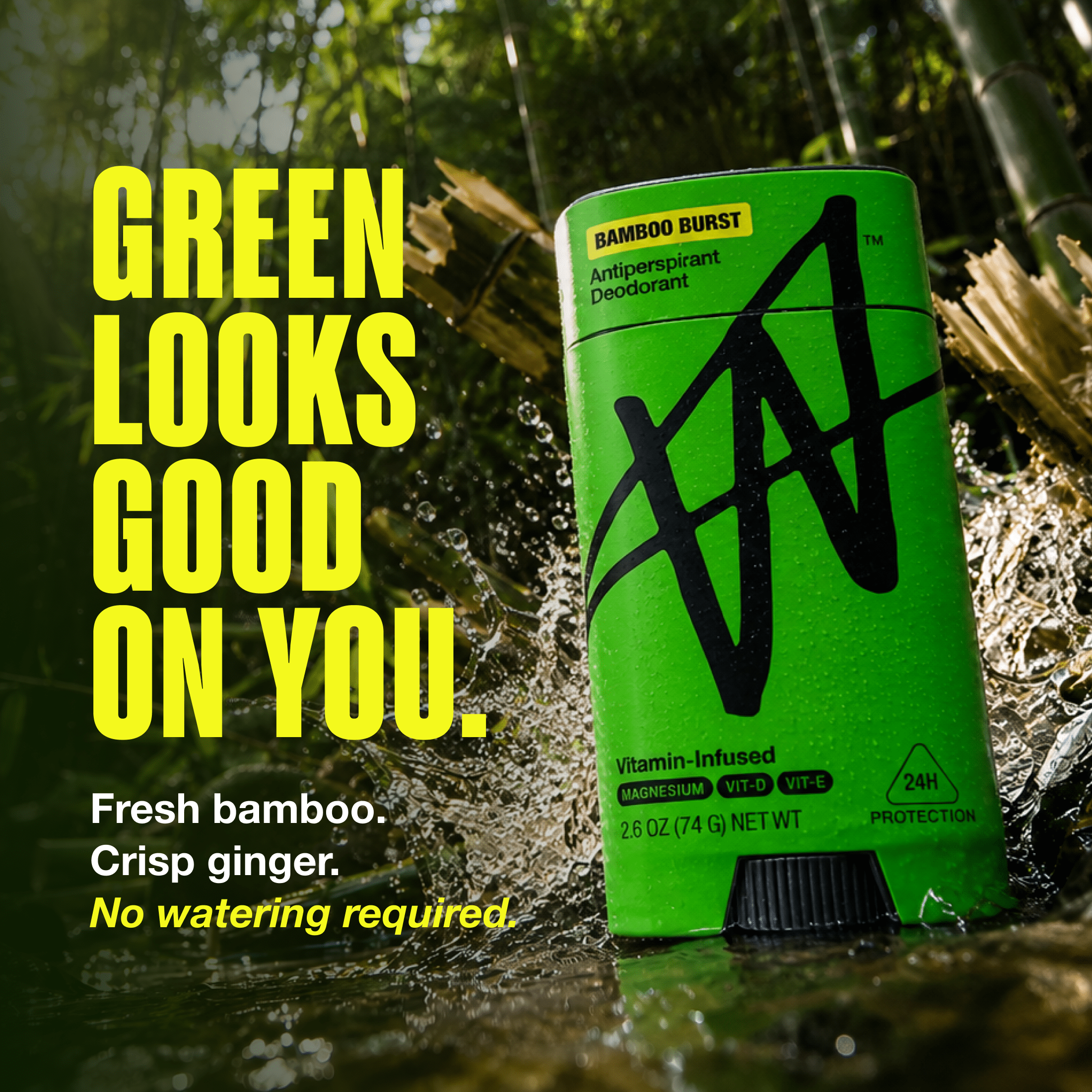 W by Jake Paul Bamboo Burst Antiperspirant Deodorant 2.6 oz