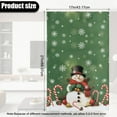 thumbnail image 3 of SCRAWLGOD Christmas 1 PCS PU Headrest Cover Non Slip Sofa Headrest Protector Chair Head Rest Covers with Adhesive Backed Hook and Loop,17x27in, Snowman Candy Cane Holly Bell Snowflake Green, 3 of 7