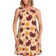 thumbnail image 1 of Easygdp Thanksgiving Turkey and Pumpkin para Vestido Transpirable de Mujer, Vestido Suelto de Manga Corta con Pliegues y Bolsillos para el Verano, 1 of 7