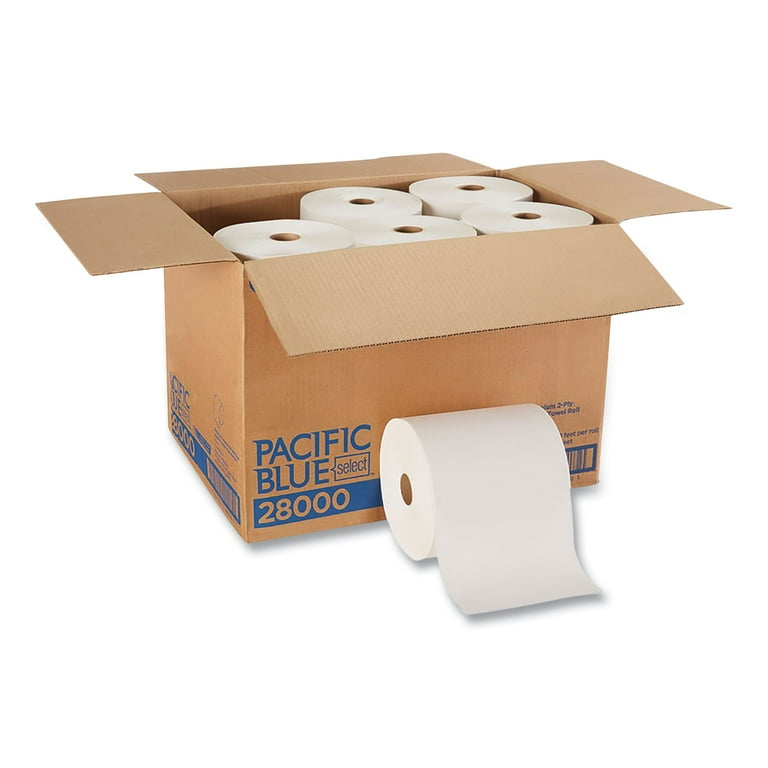 Pacific Blue Select Premium Nonperf Paper Towels, 2-Ply, 7.88 x 350 ft, White, 12 Rolls/Carton Pacific Blue Select Premium Nonperf Paper Towels, 2-Ply, 7.88 x 350 ft, White, 12 Rolls/Carton