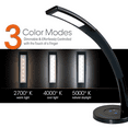 thumbnail image 3 of Cobra Natural Daylight LED Desk Lamp w/ USB, Black, 3 of 5