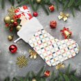 thumbnail image 7 of SKYSONIC Geometric Pattern Circles Christmas Stockings Personalized Large Christmas Stocking Cute Snowflake Stockings 18 Inch Xmas Stocking for Xmas Decorations Xmas Gifts, 7 of 7