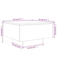 thumbnail image 2 of vidaXL Coffee Table with LED Lights Couch End Side Desk Living Room Furniture, 2 of 12