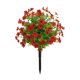 thumbnail image 4 of Flor de violeta artificial, estaca de jardín, arbustos de vegetación de imitación, planta artificial decorativa para bodas, al aire libre, exterior, rojo, 4 of 8