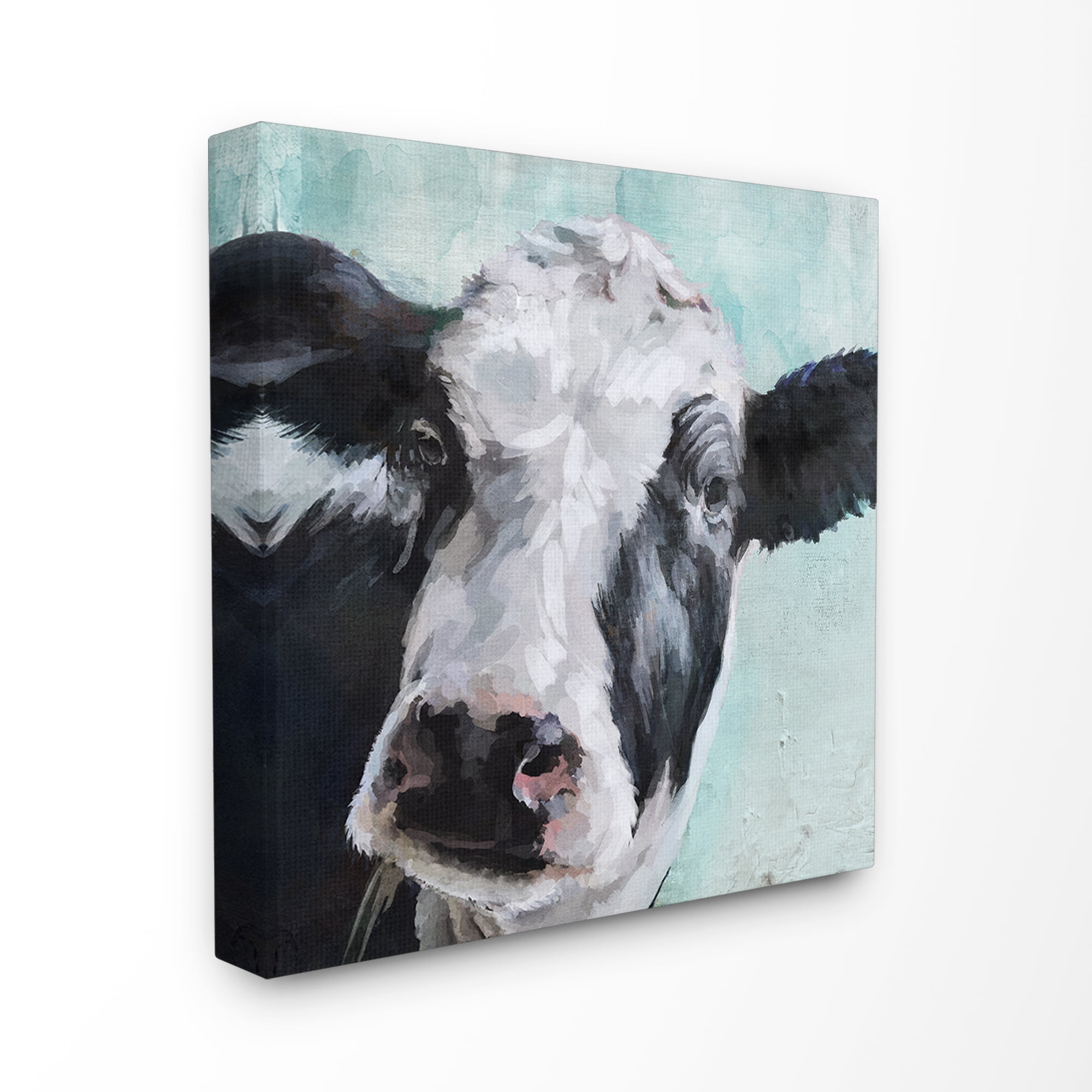 Proudly Made in USA Stupell Home Décor Abstract Color Grazing Cows Stretched Canvas Wall Art 16 x 1.5 x 20 